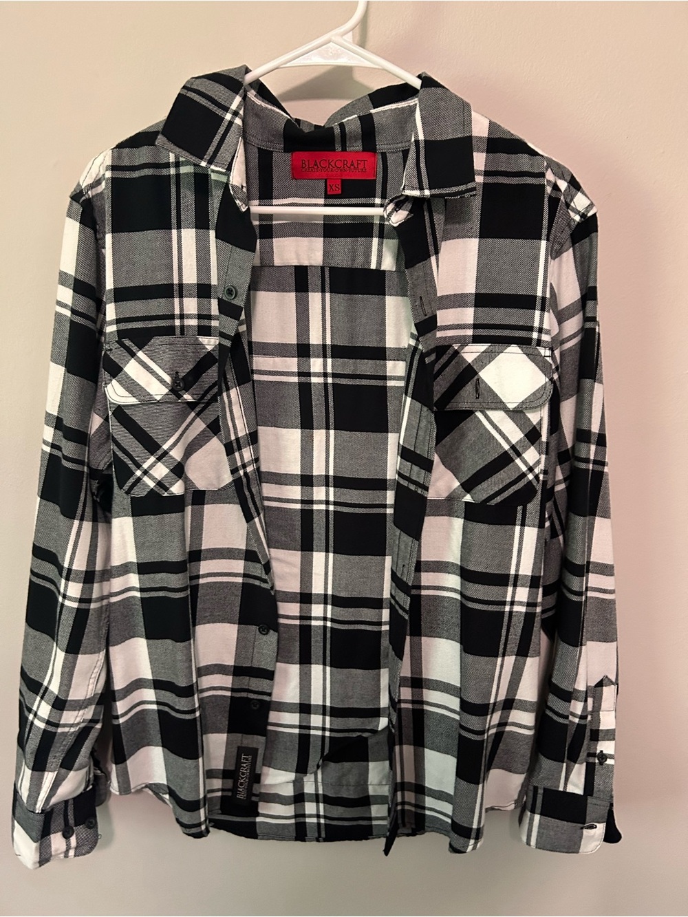 Black & Gray Plaid Button-Down Shirt by Blackcraft
